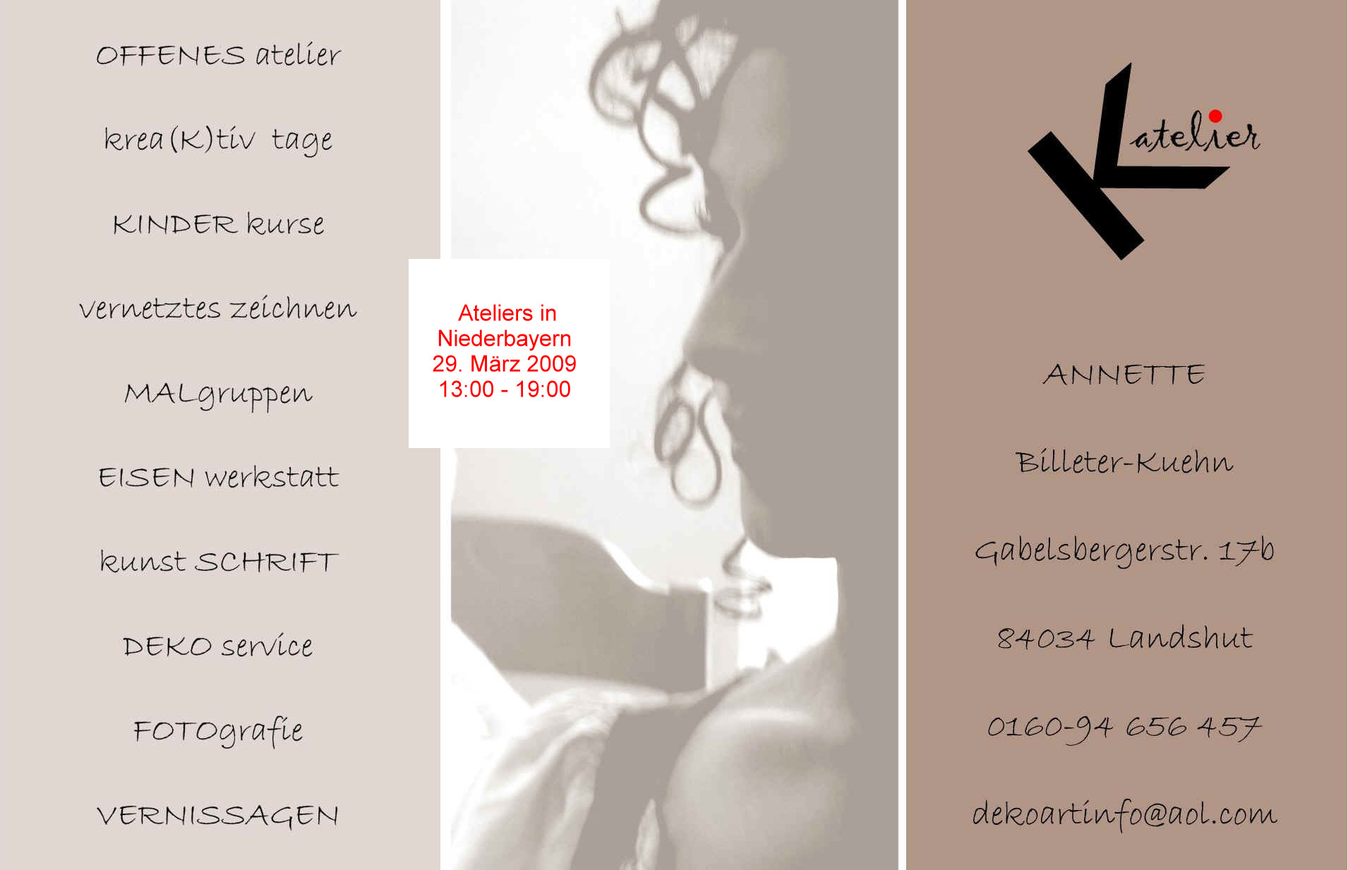 Willkommen in meinem   KREA (K) TIVEN    ATELIER